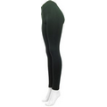 Women's Plus Size Dark Green Fleece Leggings